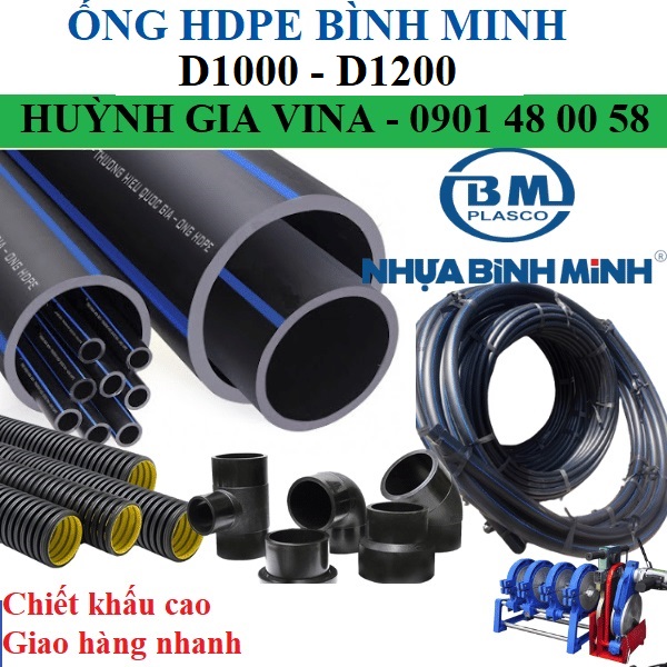 HDPE BÌNH MINH Ø1000 - Ø1200