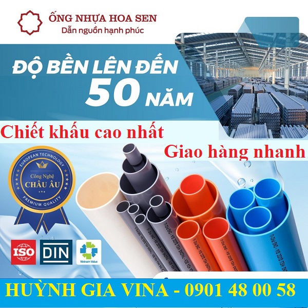 ỐNG PVC HOA SEN D21~D60 - HỆ INCH