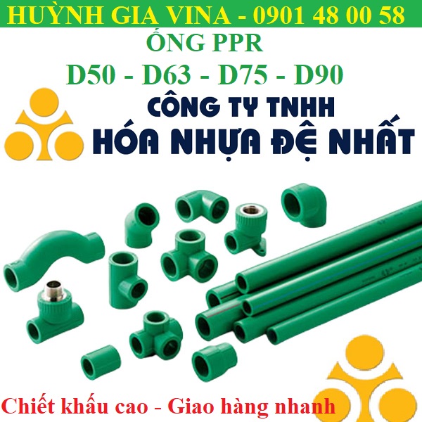 ỐNG PPR ĐỆ NHẤT Ø50 /Ø63 /Ø75 /Ø90