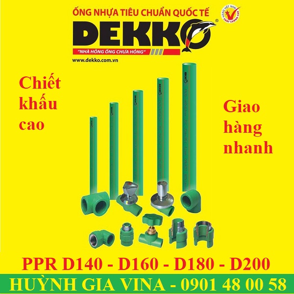 ỐNG PPR DEKKO Ø140 /Ø160 /Ø180 /Ø200